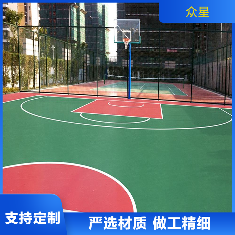 辽阳市塑胶篮球场篮球场硅PU - 推荐